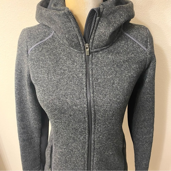 Athleta Cya Stronger Fleece Full-Zip Hoodie Long Jacket - Picture 4 of 13